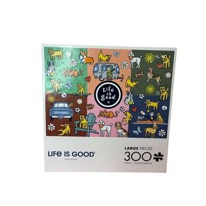 Life is Good Fun Dogs 300 Piece Jigsaw Puzzle Buffalo Games Large Pieces